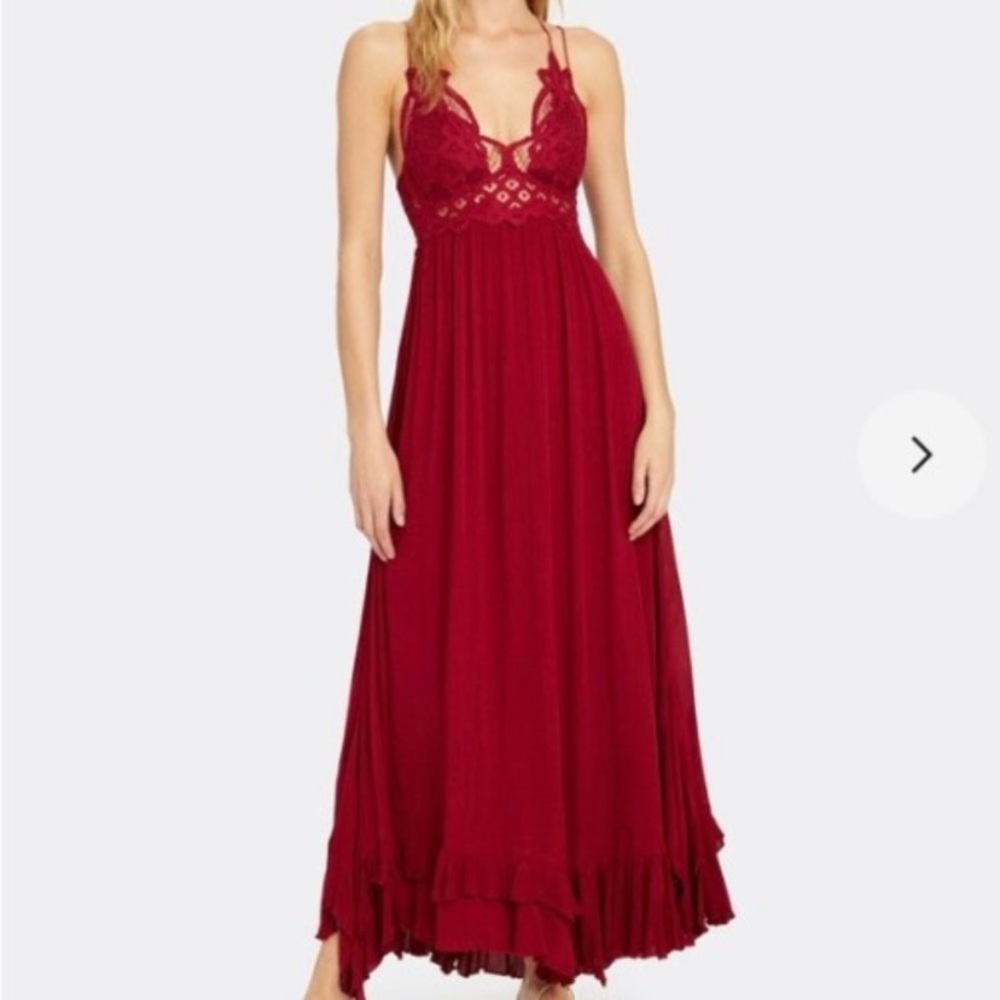 FREE PEOPLE One Adella Maxi Slip Lace Dress